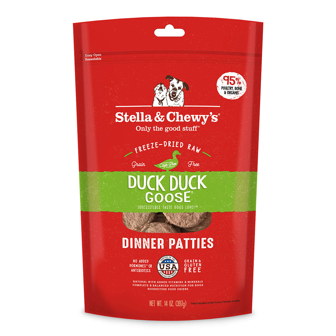 Stella & Chewy's - Freeze Dried Raw Dinner Patties (Duck Duck Goose) - Dashing Dawgs Grooming and Boutique 