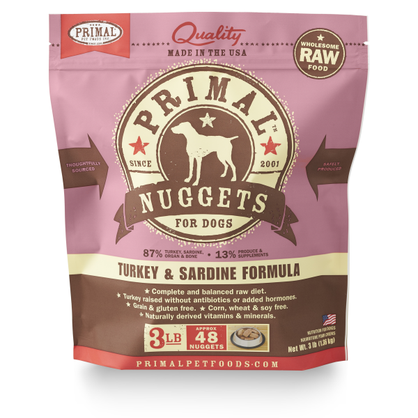Primal - Raw Nuggets (Turkey & Sardine) - Dashing Dawgs Grooming and Boutique 