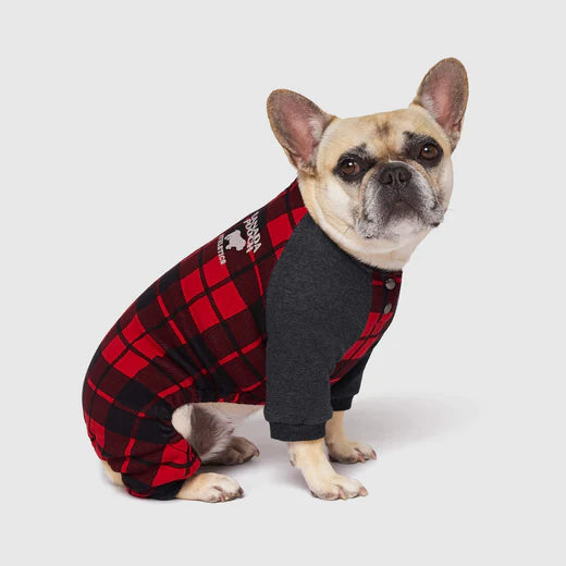 Canada Pooch Frosty Fleece Sweatsuit Red