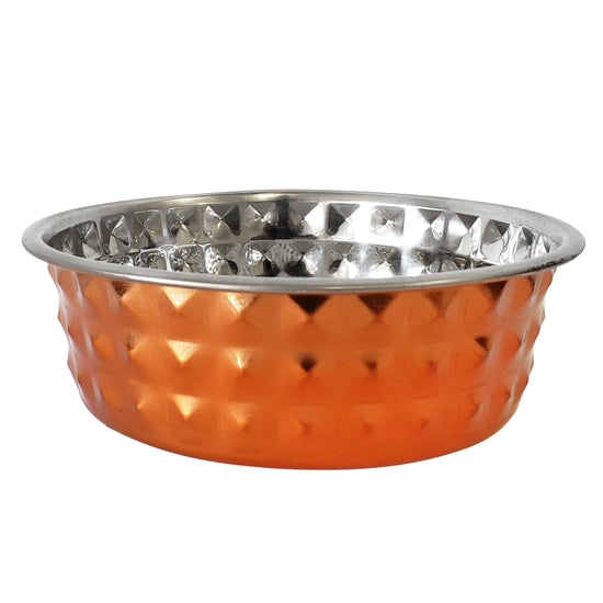 Eco-Friendly Hammered Stainless Steel Bowl - Bronze