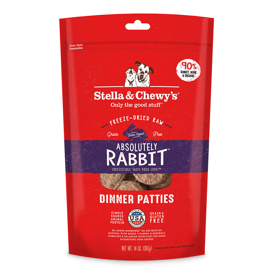 Stella & Chewy's - Freeze Dried Raw Dinner Patties (Absolutely Rabbit) - Dashing Dawgs Grooming and Boutique 