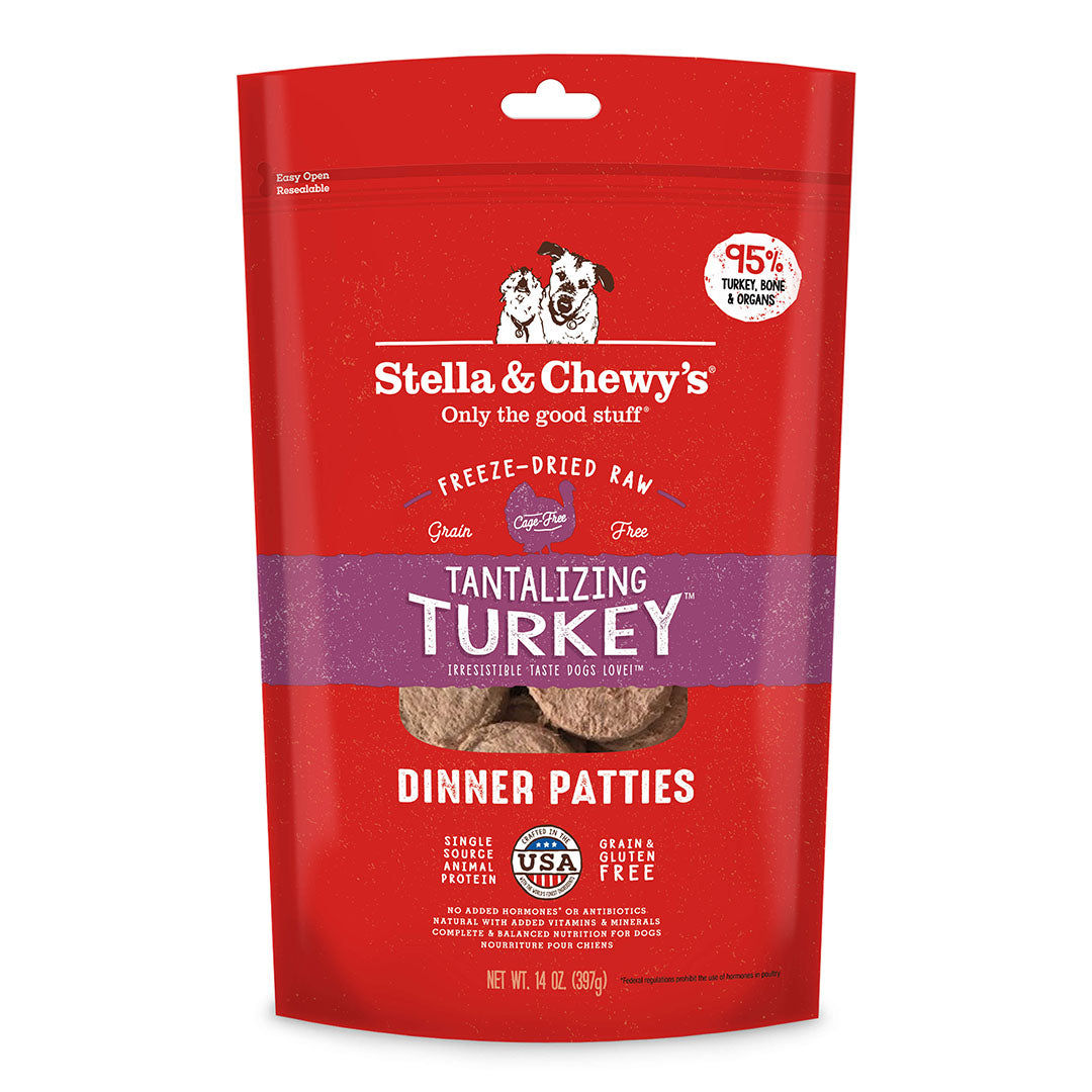 Stella & Chewy's - Freeze Dried Raw Dinner Patties (Tantalizing Turkey) - Dashing Dawgs Grooming and Boutique 