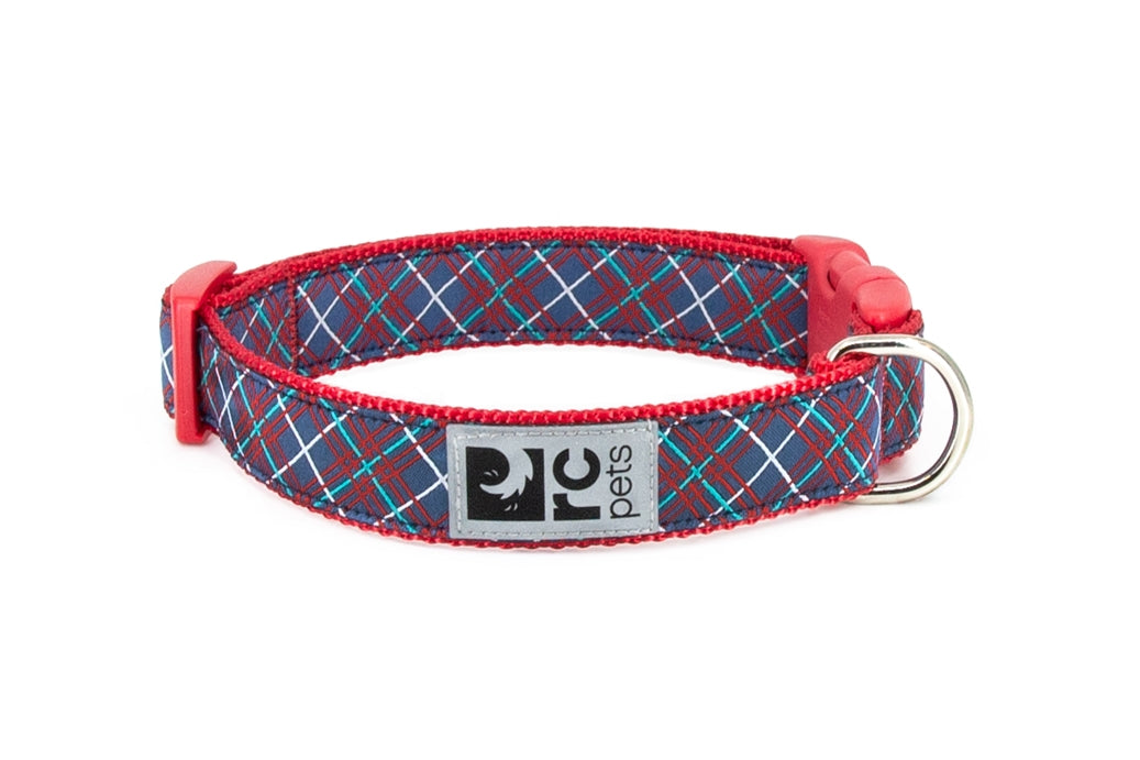 RC Pets - Clip Collar (Navy Tartan) - Dashing Dawgs Grooming and Boutique 