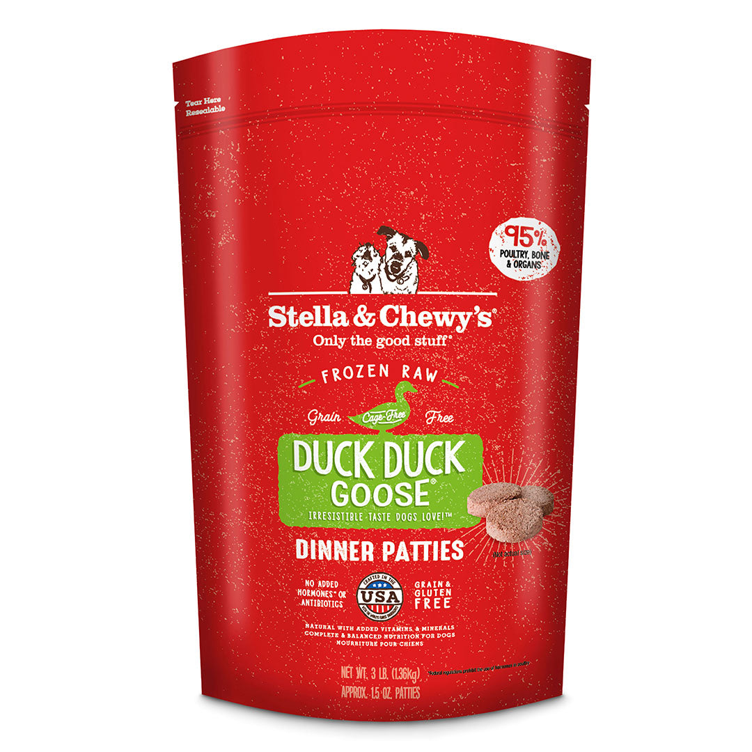 Stella & Chewy's - Frozen Raw Dinner Patties (Duck Duck Goose) - Dashing Dawgs Grooming and Boutique 