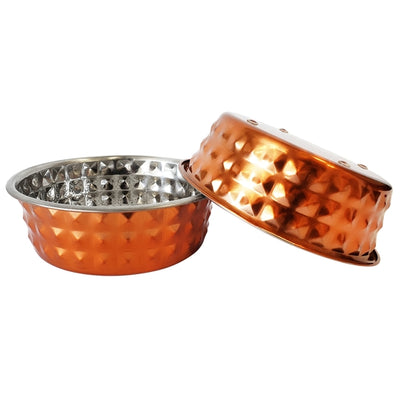Eco-Friendly Hammered Stainless Steel Bowl - Bronze