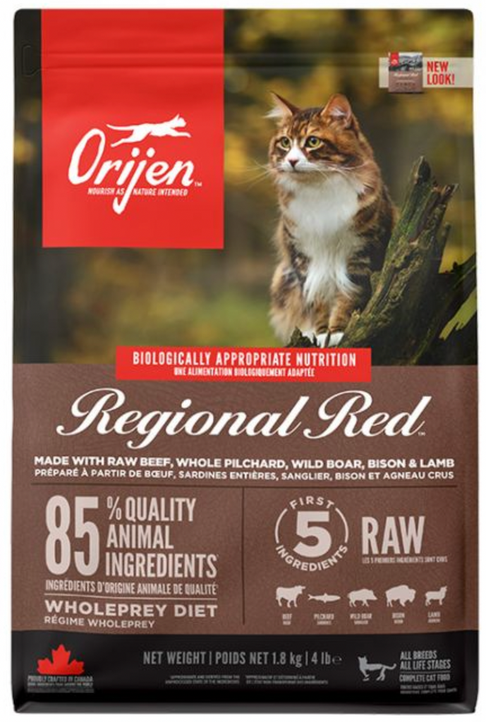 Regional red cat store food